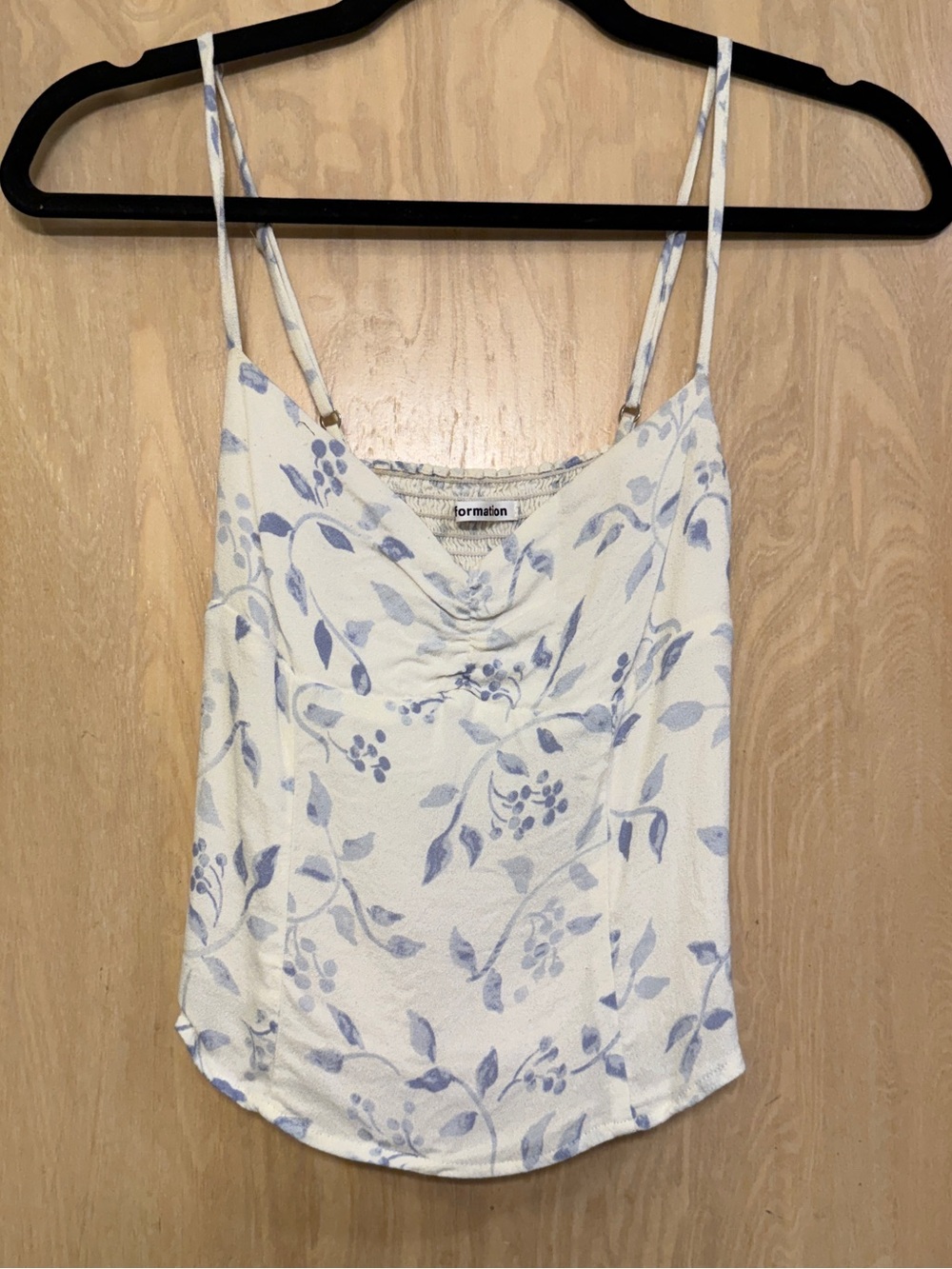 Reformation Light Blue Floral tank size 2